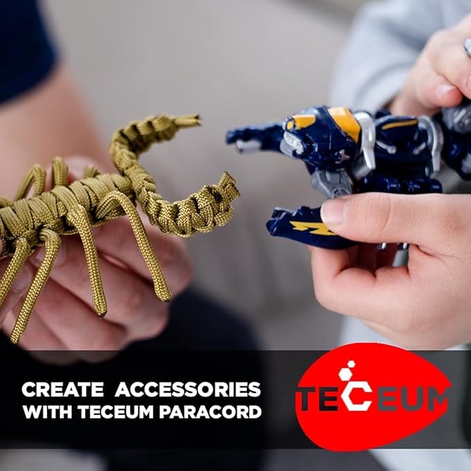 TECEUM Reflective Paracord Rope 1000 – 1000ft/200ft/100ft/50ft – 40+ Colors – Glow in The Dark – para Cord – Utility Rope for Survival, Hunting & Camping Gear – Nylon String, Camping Rope, Tent Cord