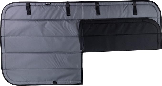 VanEssential Insulated Blackout Sliding Door Window Cover Designed for RAM Promaster with Bare Metal Window Frame Van Years 2014 to Current Model - Charcoal Gray