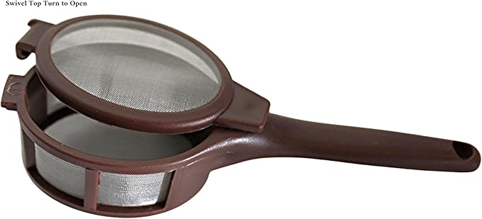 2 Pack Coffee/Tea Brew Stick Infuser – Single Cup Reusable Filter Spoon with Fine Mesh, BPA-Free, Easy Swivel Top – 5.25" Long Portable Coffee Maker for Travel, Work & Home