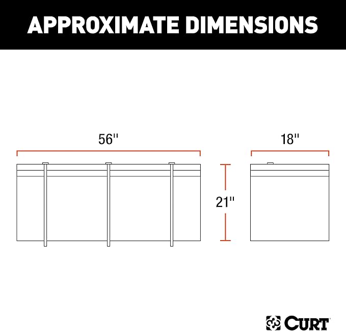 CURT 18210 Cargo Bag, Black Vinyl, 56-Inch x 18-Inch x 21-Inch