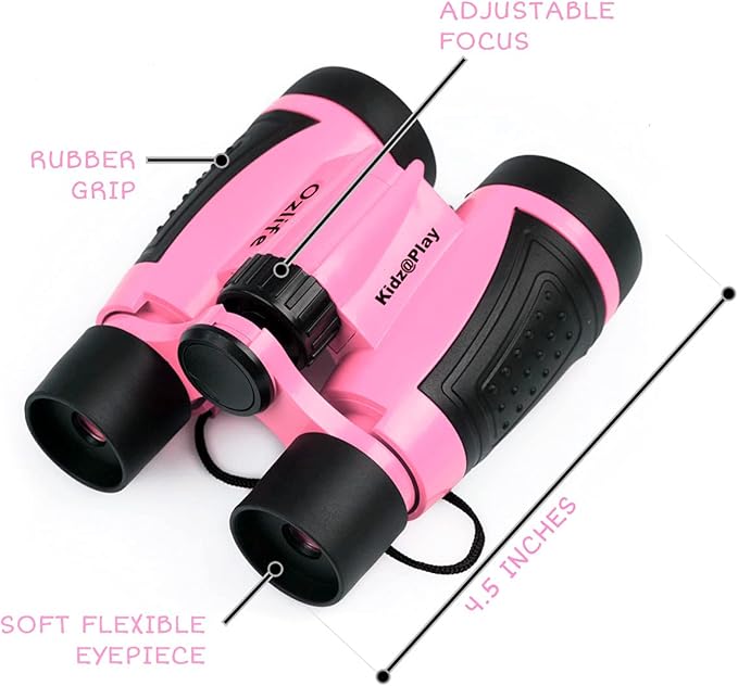Adventure Kidz - Outdoor Exploration Kit, Children’s Toy Binoculars with Case, Flashlight, Compass, Fox Whistle, Magnifying Glass, Backpack. Great Gift Set for STEM, Pretend Play