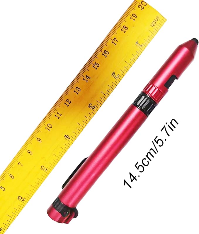 (5 pcs) LED Lighted Pen, Compass Multifunctional Ballpoint Pen with for Camping, Summer Camp, Hiking, Outdoor Activities, Emergency Survival Tool, Party Favor, Prizes and Incentives