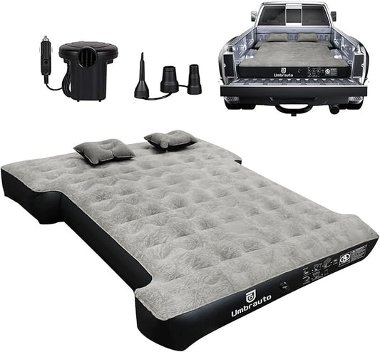 Umbrauto Air Mattress for 5-5.8 ft Full-Size Short Beds, Inflatable Truck Tent Airbed with Pump, Pickup Camper Air Bed for Camping
