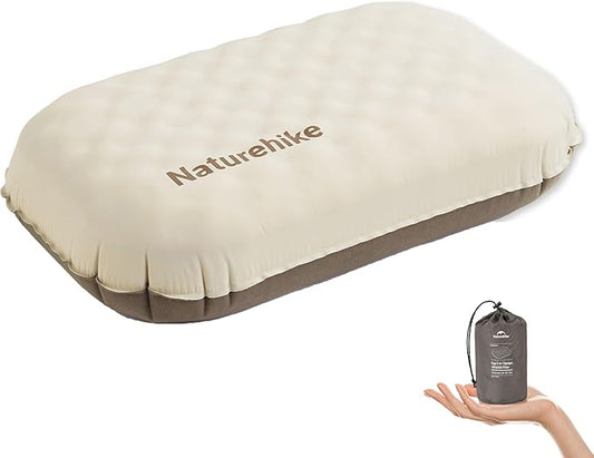 Naturehike 5.7oz Ultralight Inflatable Foam Bed Pillow, Adjustable Firmness Ergonomic Camping Pillows for Travel, Hiking, Backpacking, Home, 2024 Asia Outdoor Gear Awards