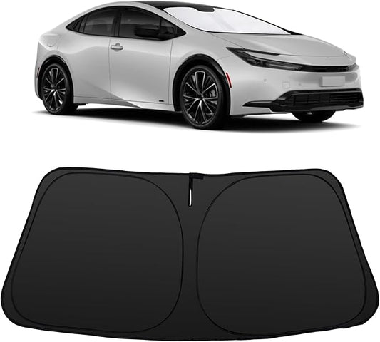 Windshield Sun Shade Custom Fit for 2023 2024 2025 2026 Toyota Prius Accessories Foldable Sunshade Sun Blocker Protect Car from Sun Rays & Heat Damage Keep Car Cooler