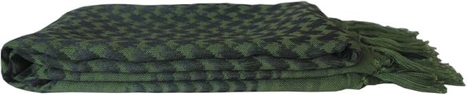Explore Land Cotton Shemagh Keffiyeh Tactical Desert Scarf Neck Head Wrap with Tassel for Men Women