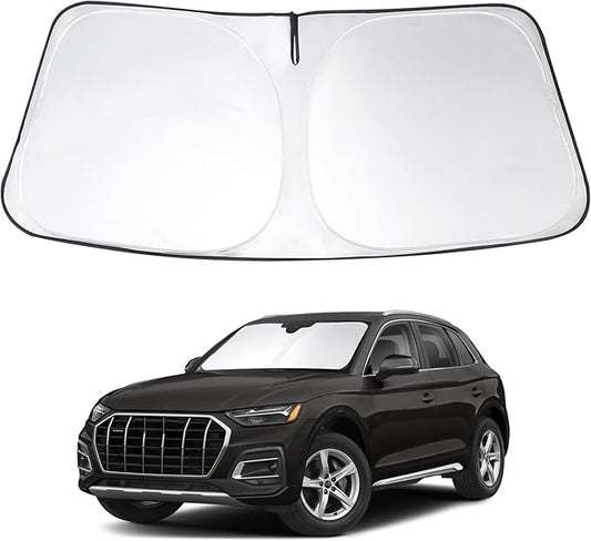 Windshield Sun Shade Custom Fit 2018-2023 2024 2025 2026 Audi Q5 Accessories Front Window Sunshade Shield Shades Blocker Keeps Car Cool