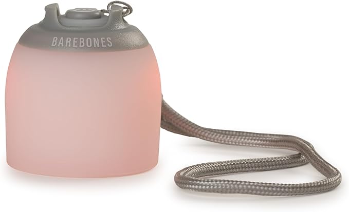 Barebones Multi-Color Mini Light - Compact Rechargeable LED Lantern with Magnetic Base, Silicone Lens, and 8" Lanyard for Camping, Backpacking, and Outdoor Adventures