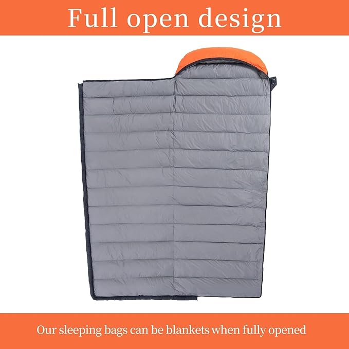 Down Sleeping Bag for Adults 600 Fill Power, Cold Weather Compact Ultralight All Seasons Sleeping Bag for Backpacking, Camping, Hiking