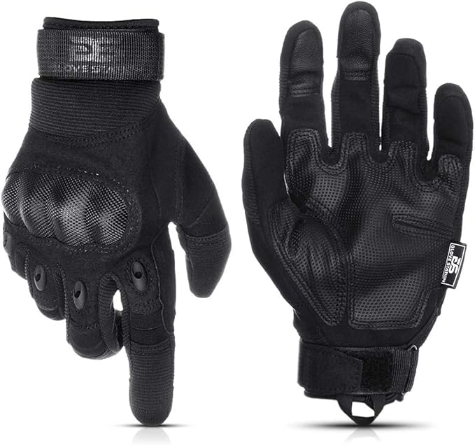 Glove Station Tactical Gloves for Men – Touchscreen Utility Gear with Hard Knuckle Protection Used in Motorcycle, Airsoft, Combat, Police, Shooting & Outdoor Work Black - Hard Knuckle XX-Large