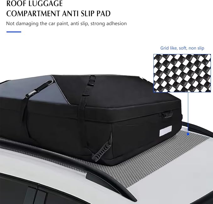 Car Roof Rack Pads, 47" X 40" Vehicle Rooftop Cargo Bag Protective Mat, Non-Slip Automotive Roof Cushioned Protection Layer Accessories, Universal for SUV, Sedan, Truck (Green)