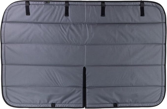 VanEssential Insulated Blackout Sliding Door Window Cover Designed for Ford Transit Van Year 2015 to Current with NO Plastic Trim - Charcoal Gray