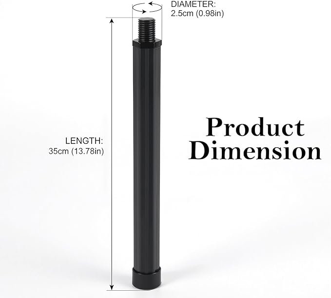 4 Pack Folding Camping Table Legs, 14" Aluminum Alloy Replacement Legs 26" & 30" Camping Tables, Black