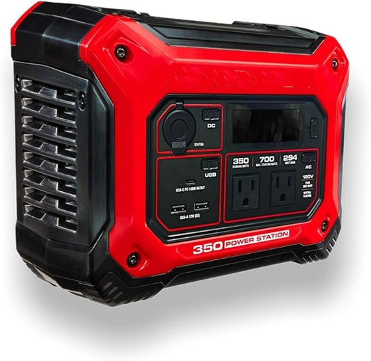 NEW! FITS PREDATOR 350 Power Station, 350 Running Watt, 294 Wh Capacity - 700 starting Watts, Pure Sine Wave, Powers 6 Devices at Once, Charge by Solar, Car, AC, USB-C; BC, FCC, TUV, UN38.3 Certified
