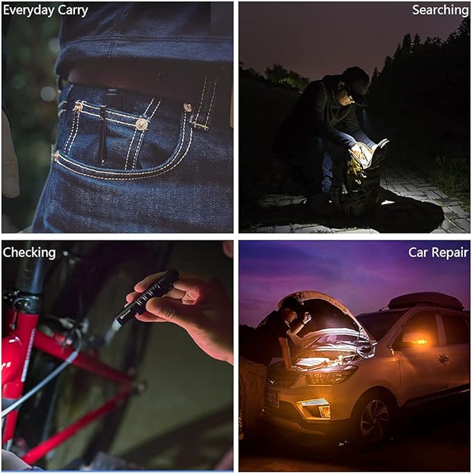 OLIGHT I3T EOS 180 Lumens Dual-Output Slim EDC Flashlight for Camping and Hiking, Tail Switch Flash Light with AAA Battery (Black)