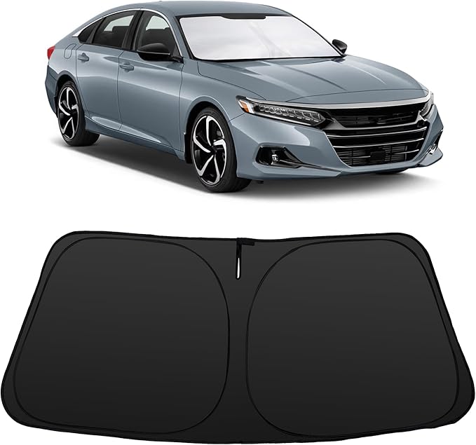 Windshield Sun Shade Foldable Reflective Sunshade Fit for 2018-2022 Honda Accord Sedan Accessories Sun Visor Heat Protection Keeps Car Cool