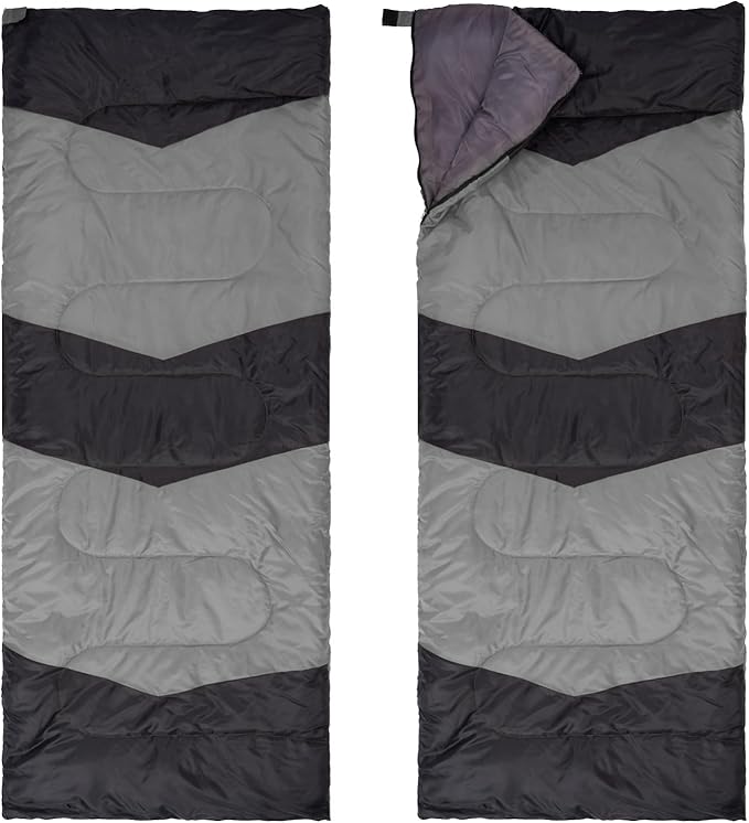 Lightweight Sleeping Bag for Backpacking and Hiking, 190T Polyester, Waterproof Envelope Style, 74.8 x 29.5 in, 2.1 lbs