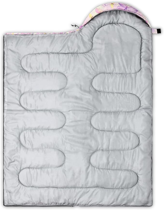 QOOMO Camping Sleeping Bags,3 Season Warm & Cool Weather,Lightweight,Waterproof Sleeping Bags for Adults & Kids,Traveling,and Outdoors,Camping Gear Equipment