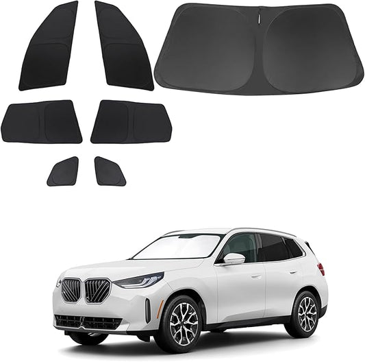 TINGLU Window Shades for BMW X3 2025 2026 Accessories Car Side Full Windows Rear Triangular Windshield Sun Shade Sun UV Rays & Privacy Protection for Camping 7PCS