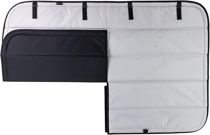 VanEssential Insulated Blackout Sliding Door Window Cover Designed for Ford Transit Van Year 2015 to Current with NO Plastic Trim - Cool Gray