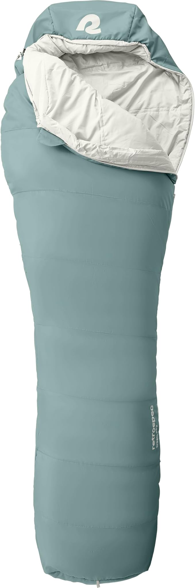 Retrospec Dream Mummy Sleeping Bag - 5, 15, & 30°F Cold Weather Camping & Travel Essential Gear with Water - Resistant Shell & Synthetic Fill - Zippered Pocket & Stuff Sack
