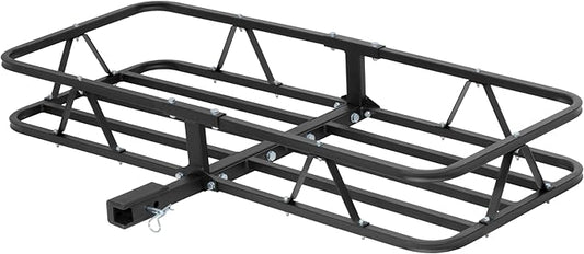 CURT 18145 Cargo Basket Hitch Trailer Hitch Cargo Carrier, 500 lbs. Capacity, 46-1/2-Inch x 17-1/2-Inch x 5-1/2-Inch, Fits 1-1/4 or 2-Inch Receiver