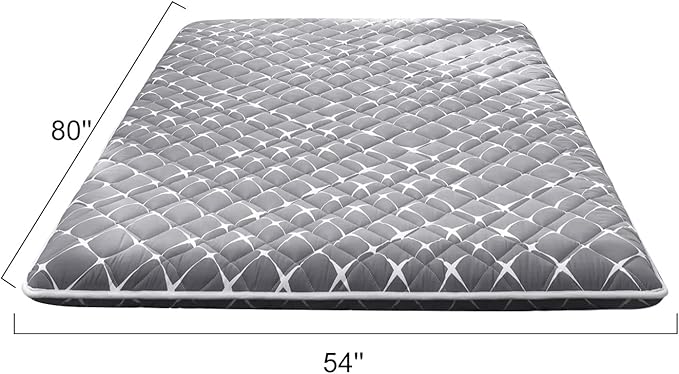 Premium Foam Japanese Floor Mattress,100% High Density Comfortable Foam, Thicken Tatami Mat Sleeping Pad,Foldable & Portable Kids Adults Sleeping Mats for Guest Room, Dormitory,Full (80" X 54")