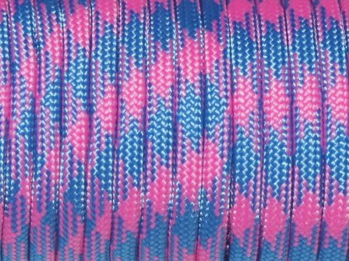 7 Strand Core 550lb Paracord Parachute Cord Lanyard Mil Spec Type III-100ft (Peachpuff+Sky Blue(67#))