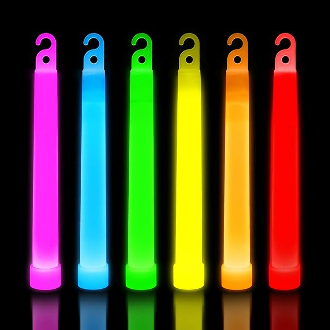 30 Ultra Bright Glow Sticks in Bulk - Multi Use Glowsticks for Parties, Camping, Emergency Light and Survival Kit with 12 Hours Duration