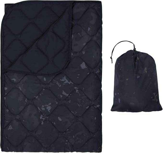 LOOGU Camo Blanket Waterproof Insulation Poncho Liner for Outdoor Camping, Hiking, Hunting, Survival, Backpacking, Picnicking
