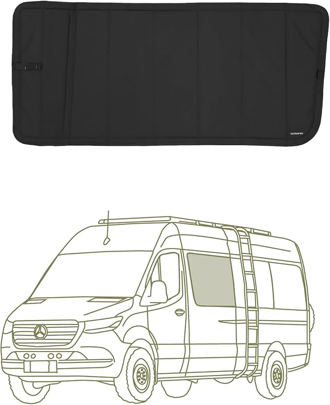 VanEssential Insulated Stealth Blackout Magnetic Window Cover Designed for Mercedes-Benz NCV3 & VS30 (Van Years 2007 to Current), Crew Window VWD Direct Fit, Black