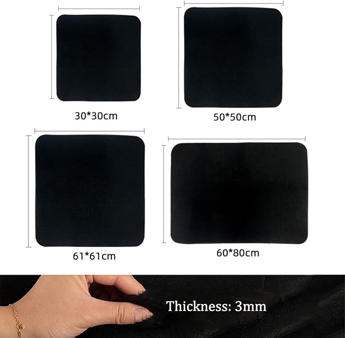 24 x 24 inches Fire Blanket for Heat Resistant Welding Blanket Flame Retardant Carbon Felt Barbecue Mat Outdoor Emergency Fireproof Mat for Grill, Stove, BBQ