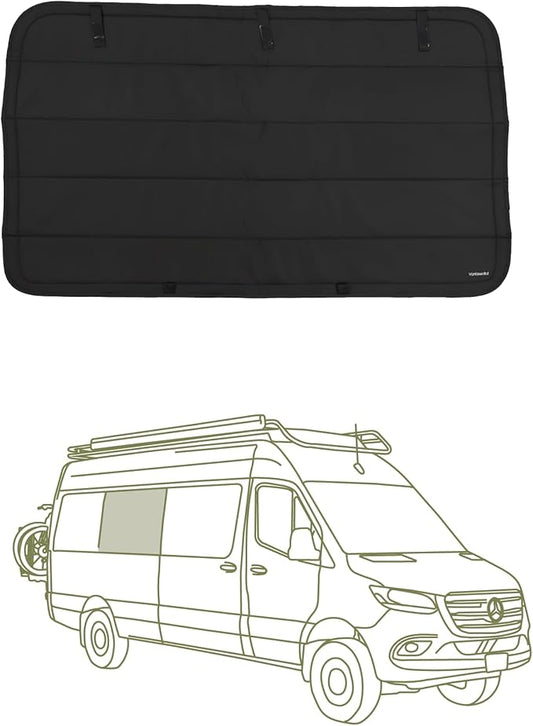 VanEssential Insulated Stealth Blackout Magnetic Window Cover Designed for Mercedes-Benz NCV3 & VS30 (170 Length Van) Middle Window (Right Hand Side), Black