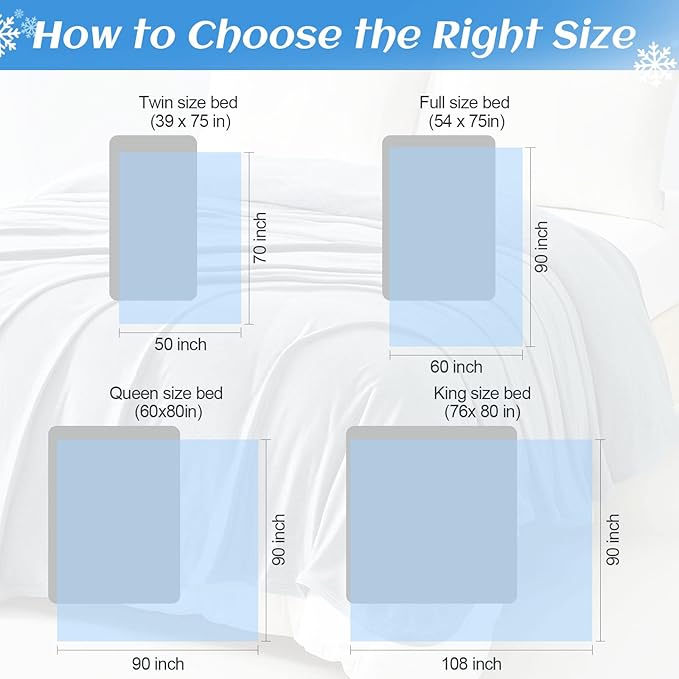 Ailemei Direct 【Upgraded Fabric Cooling Blanket for Hot Sleepers, Queen Size Lightweight Breathable Summer Bed Blankets, Q-Max >0.5 Jade Fiber,Keep Body Cool Hot Flashes Night Sweats,90"x90"
