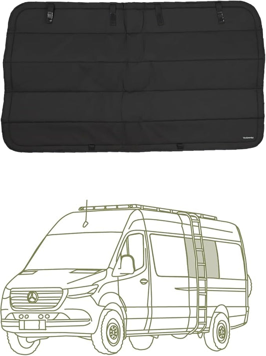 VanEssential Insulated Stealth Blackout Magnetic Window Cover Designed for Mercedes-Benz NCV3 & VS30 (170 Length Van) Middle Window (Left Hand Side), Black