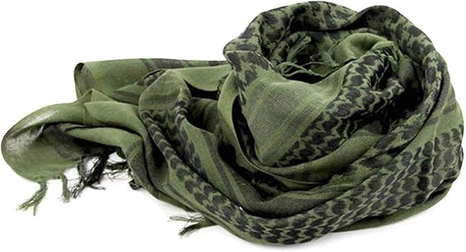 Luxns Military Shemagh Tactical Desert Scarf / 100% Cotton Keffiyeh Scarf Wrap for Men And Women