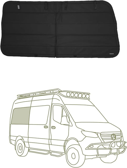 VanEssential Insulated Stealth Blackout Magnetic Window Cover Designed for Mercedes-Benz NCV3 & VS30 (144 Length Van), Rear Qtr Window (Right Hand Side), Black