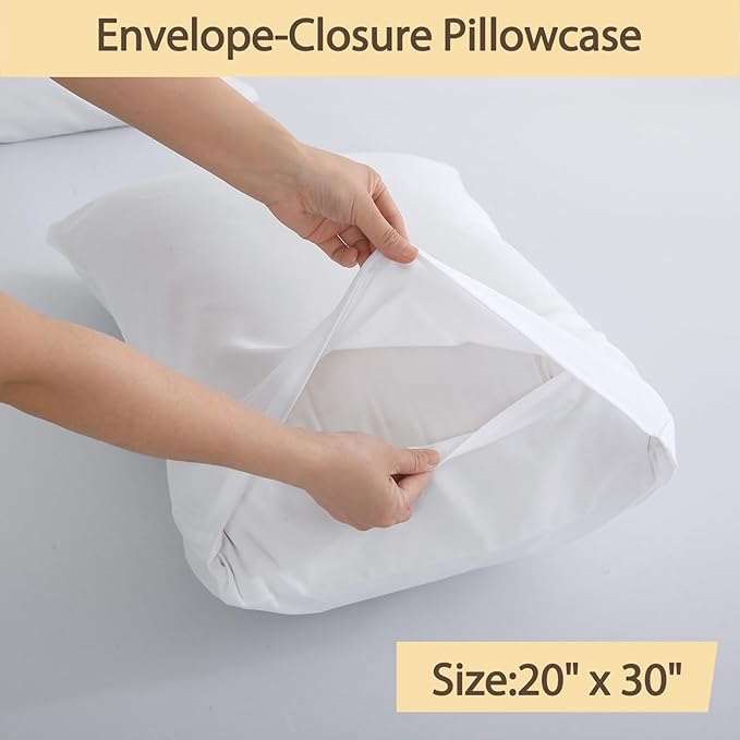 Air Mattress Sheet Set Queen Size,6 Piece Deep Pocket Bed Sheet Set for 16-24 Inch Air Bed,Easy Inflate Access,Perfect for Guest Room, RV, Camping,White