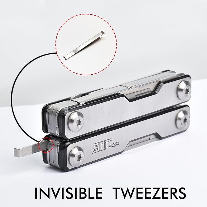 SQT2052 9-in-1 Multitool - Foldable, Professional Multitool for Men, DIY, Outdoor Camping, Home Repairs, Survival Kit, Hiking, Fishing, Emergency Use, Compact & Durable, Ideal Gift for Men