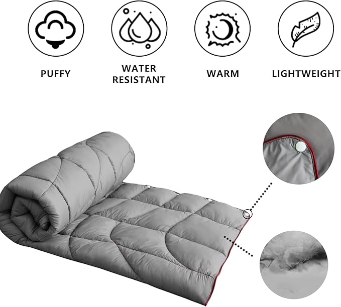 Camping Blanket,MINI Puffy Blanket Lightweight Windproof Water Resistant for Outdoors,Hiking,Beach,Car,Picnic,Stadium