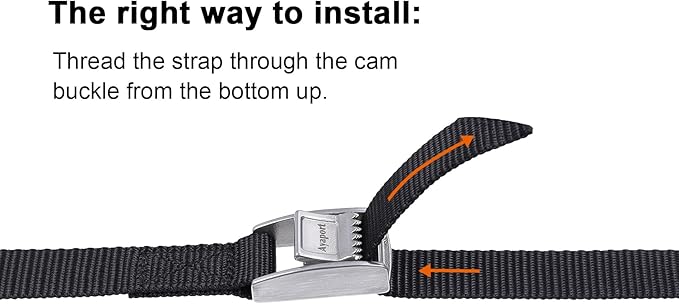 Ayaport Cam Buckle Roof Rack Straps Lashing Straps with Stainless Steel Cam Buckle 1650lbs Break Strength Securing Straps Tie Down 4ft for Packing