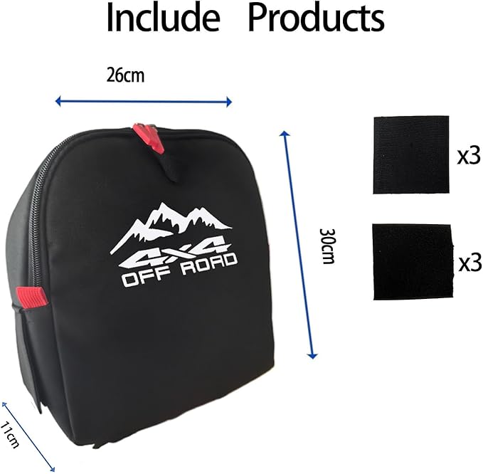 Trunk cubby storage bag Cargo side pocket compatible with Toyota RAV4 2019+ backpack organizer car trunk accessories (4x4White)