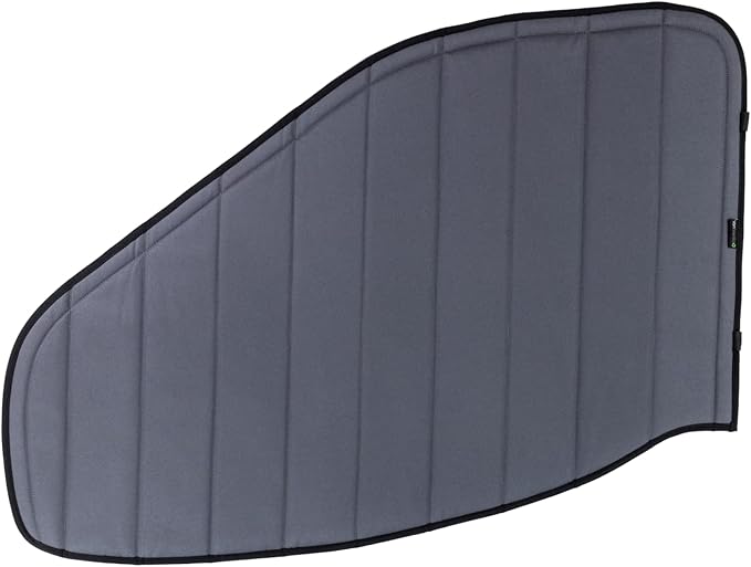 VanEssential Insulated Stealth Blackout Front Door Window Covers Designed for Ford Transit Van High and Medium Roof Year 2015 to Current (Pair) - Charcoal Gray