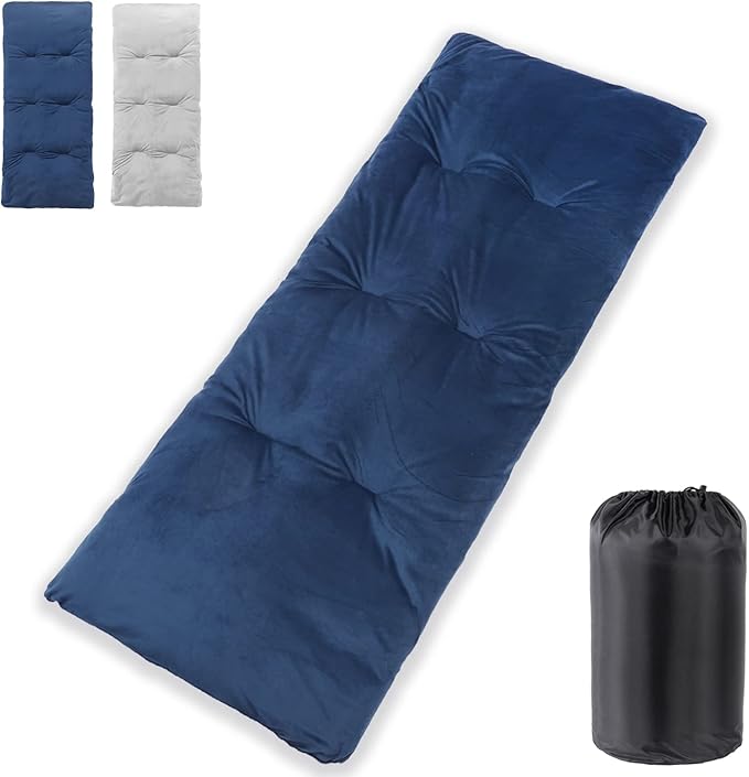 Sleeping Cot Pads (75" x 28") with Elastic Straps Portable for Outdoor & Hiking, Cotton Soft Thick Camping Cot Pad, Non-Slip Camping Mattress Pad for Camp Cot/Rv Bunk/Narrow Twin Beds