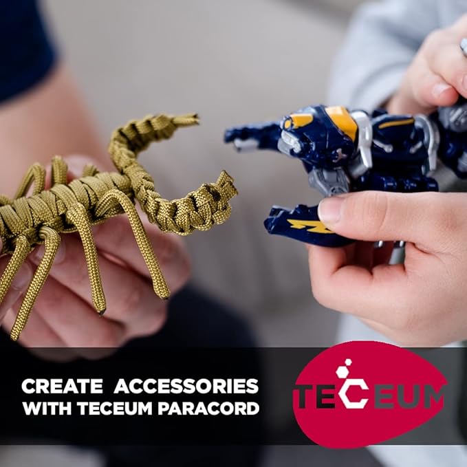 TECEUM Reflective Paracord Rope 1000 – 1000ft/200ft/100ft/50ft – 40+ Colors – Glow in The Dark – para Cord – Utility Rope for Survival, Hunting & Camping Gear – Nylon String, Camping Rope, Tent Cord