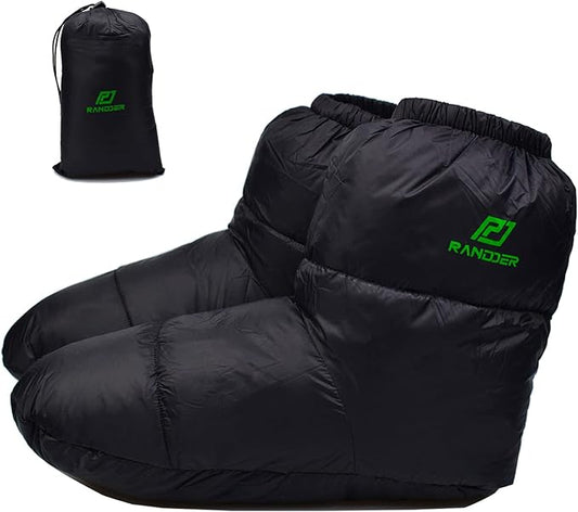 Down Booties Warm Socks for Men & Women - Ultralight Sleeping Sock for Camp, Backpacking - Soft & Cozy Camping Sleeping Bag Tent Down Slippers Foot Warmer