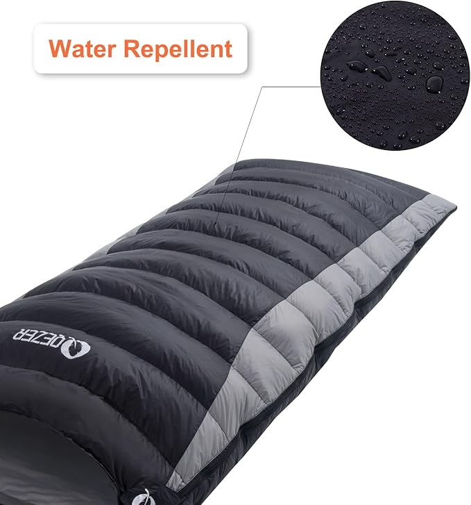Down Sleeping Bag for Adults 600 Fill Power, Cold Weather Compact Ultralight All Seasons Sleeping Bag for Backpacking, Camping, Hiking