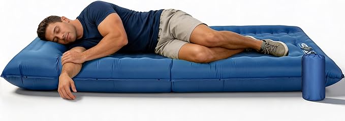 Camping Sleeping Pad for Comfortable Outdoor Sleeping, Lightweight & Inflatable Air Mattress for Hiking, Backpacking, Tent Camping & Road Trips