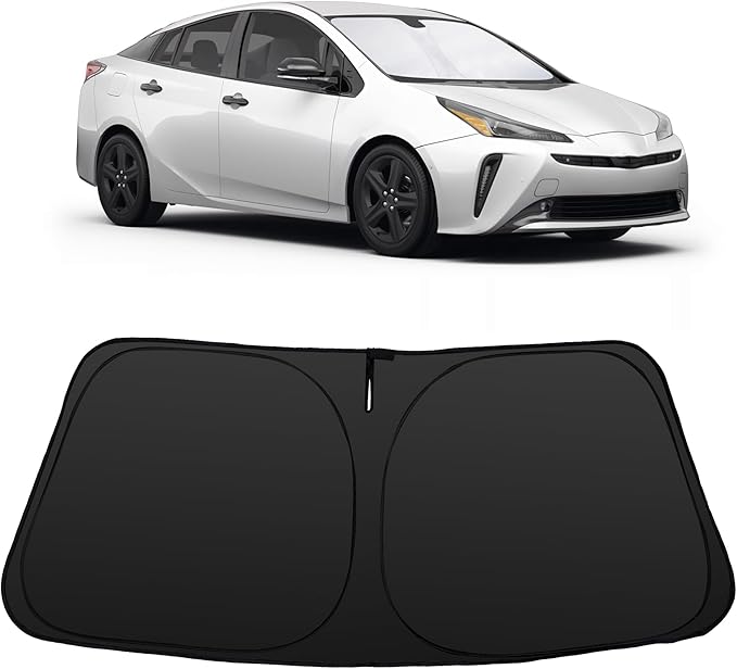 Windshield Sun Shade Accessories Compatible with 2016-2022 Prius Hatchback (NOT for Prius C or V) for Toyota Foldable Sunshade Sun Visor Blocks UV