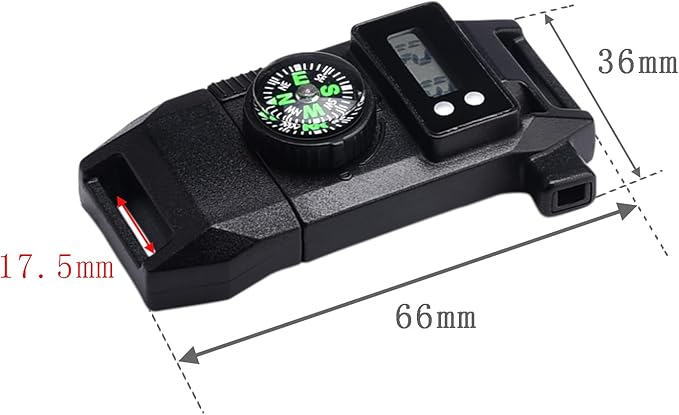 Paracord Buckle with Whistle Compass, Side Release Plastic Buckles for Paracord Bracelet